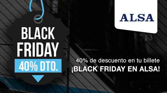 Descuento Back Friday en autobuses Alsa