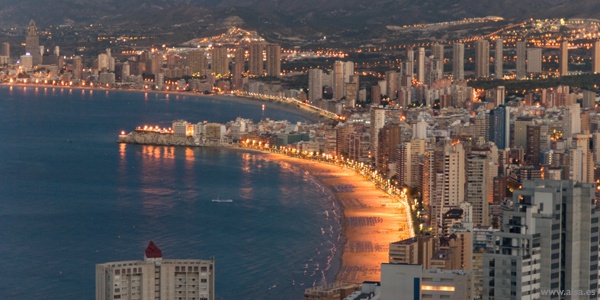 Benidorm, Vista de la Playa 