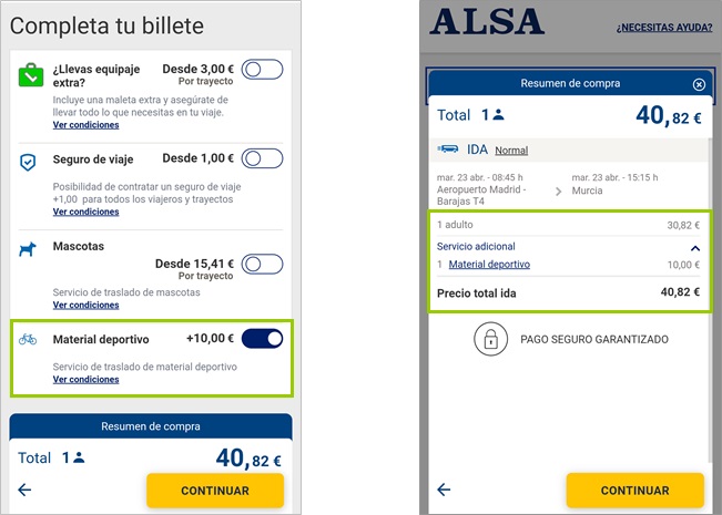 equipaje alsa