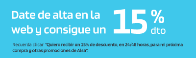 Date de alta en la web y consigue un 15% de descuento