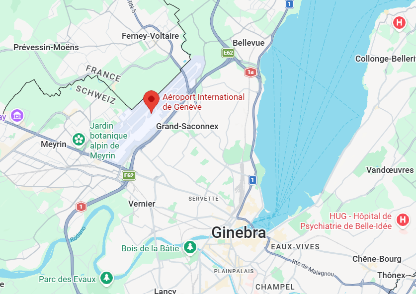 Ubicació parada bus a l'Aeroport de Ginebra