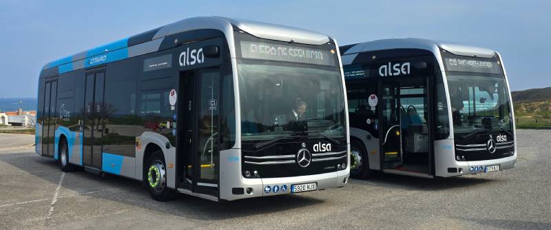 Nuevos buses eléctricos Alsa en Santander