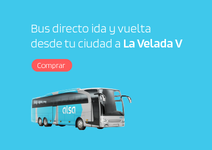 Imagen promocional de la campaña Alsa te lleva a la Velada V de Ibai