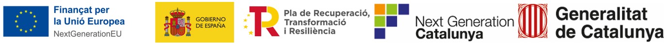 logos del ministerio de Transportes, de financiado por la Unión Europea y de la Generalitat de Cataluña
