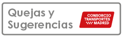 Enlace a la página de quejas y sugerencias del Consorcio Regional de Transportes de Madrid. Abre en ventana nueva