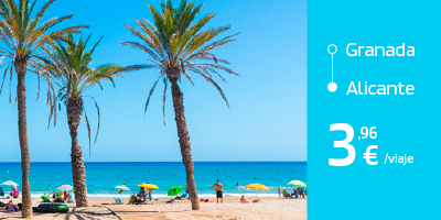 imagen promocional para viajar de Granada a Alacant desde poco más de 3 euros