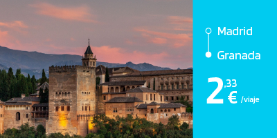 imagen promocional para viajar de Madrid a Granada desde poco más de 2 euros